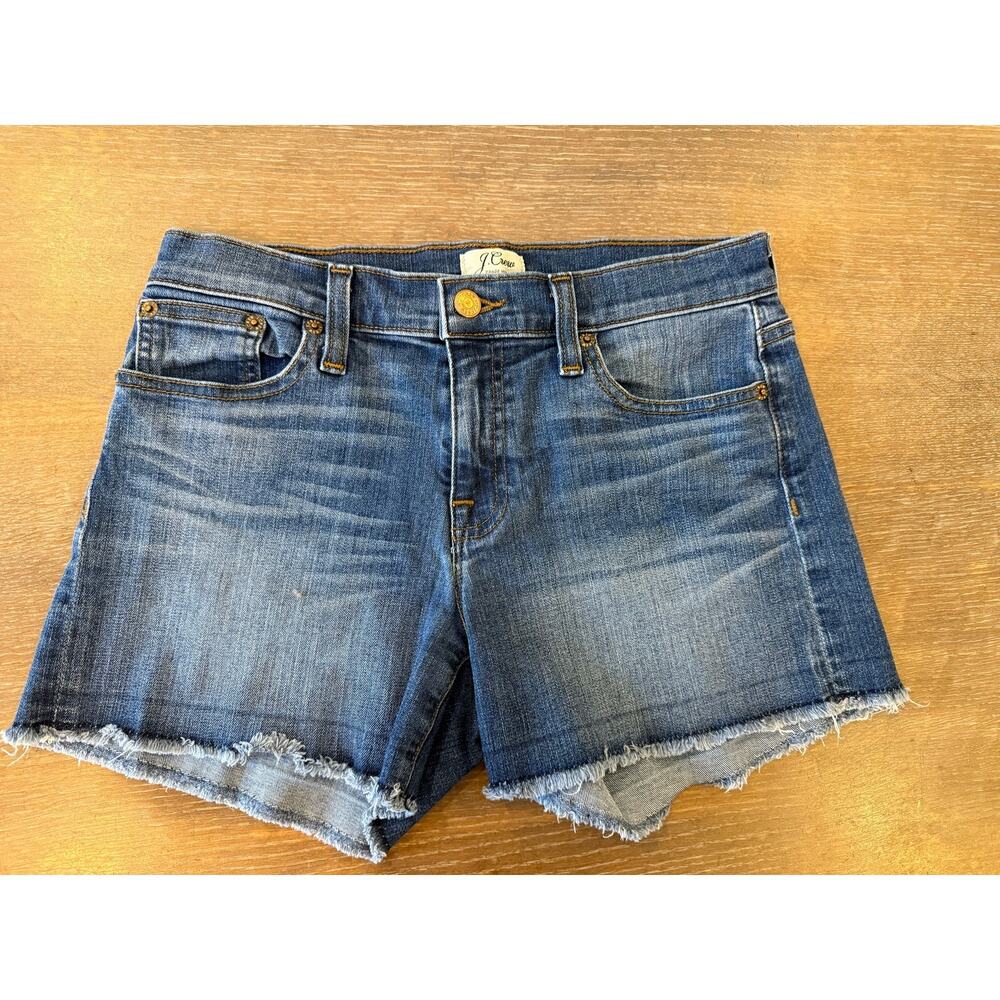 J. Crew Medium Wash Denim Cut Off Jean Shorts Women 28 Bohochic western J Crew